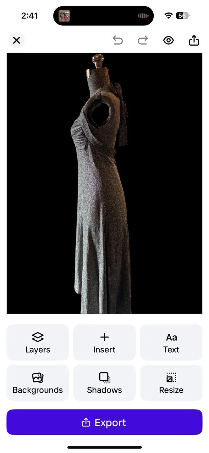 Silver Sparkle  vintage 70s Halter Maxi  Dress image indicator(5)