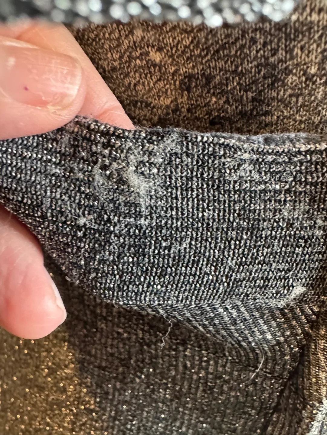 Silver Sparkle  vintage 70s Halter Maxi  Dress image indicator(6)