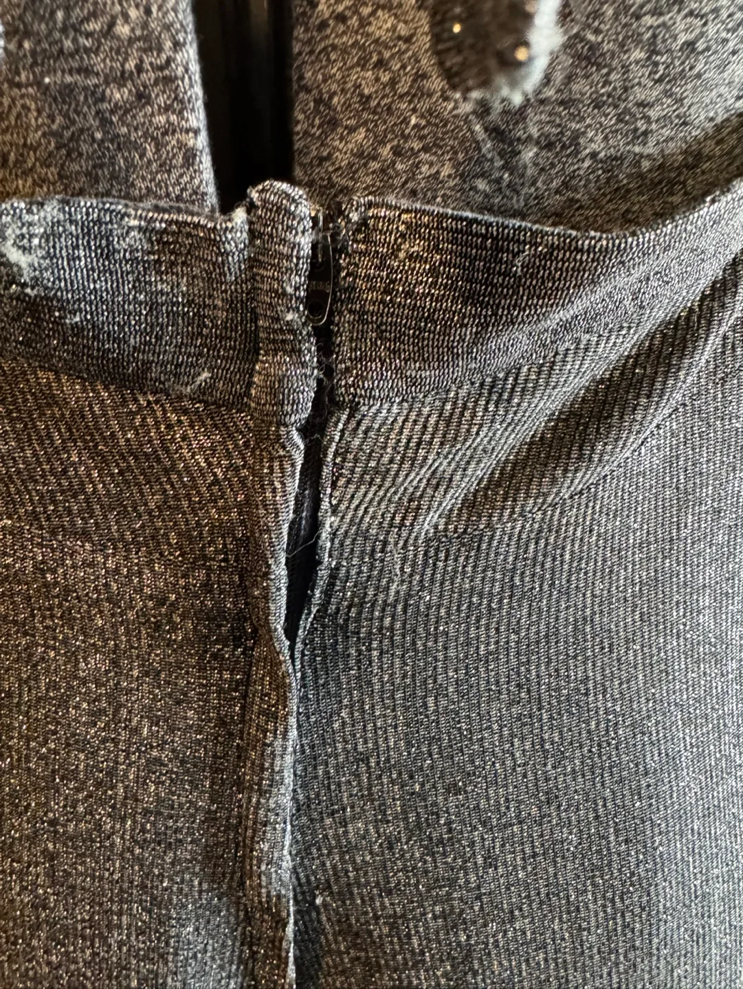 Silver Sparkle  vintage 70s Halter Maxi  Dress image indicator(7)