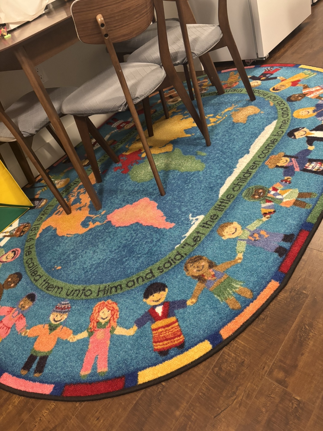 Children's World Map Rug