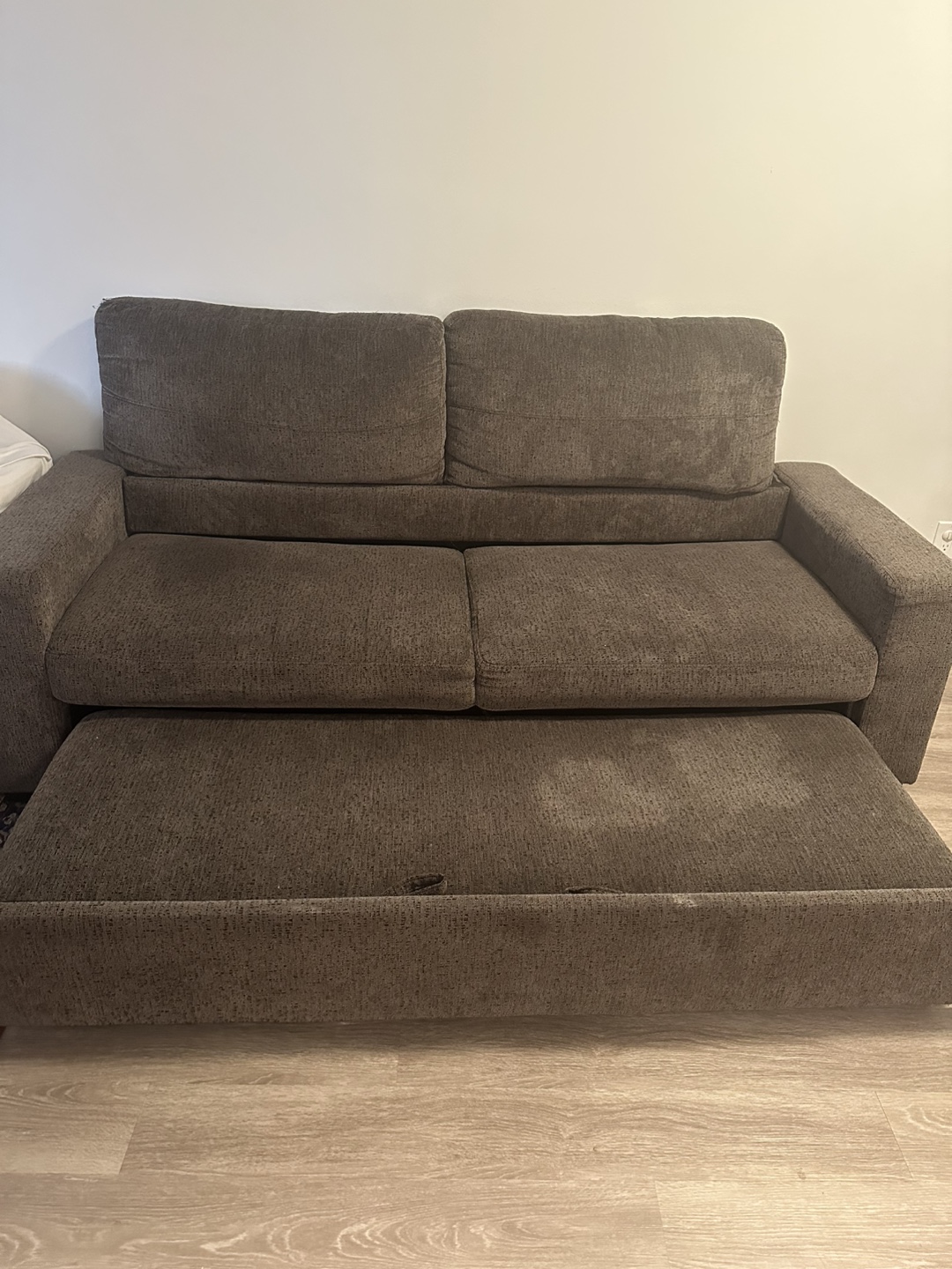 Dark Brown Pull-Out Sofa Bed - photo 2