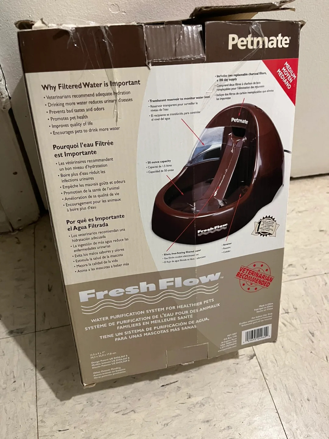 Petmate FreshFlow Water Fountain for Pets image indicator(3)