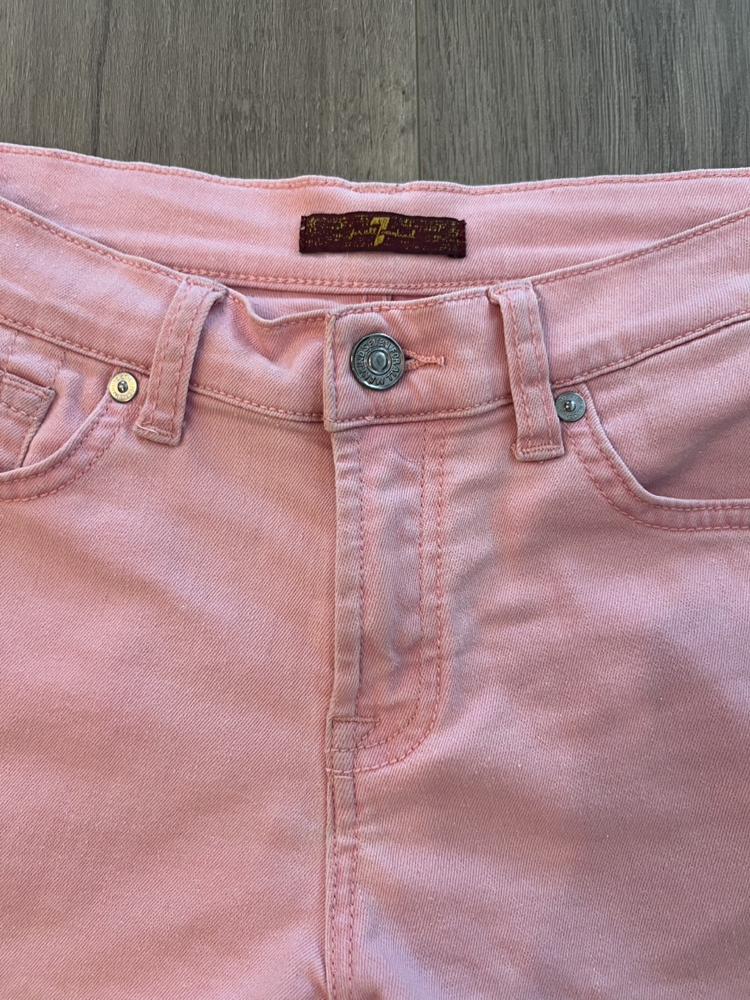 7 For All Mankind Pink Denim Shorts Youth 14 / XS - photo 2