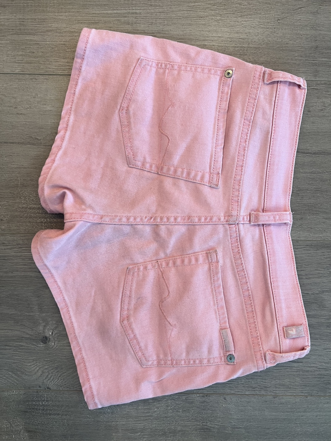7 For All Mankind Pink Denim Shorts Youth 14 / XS - photo 4