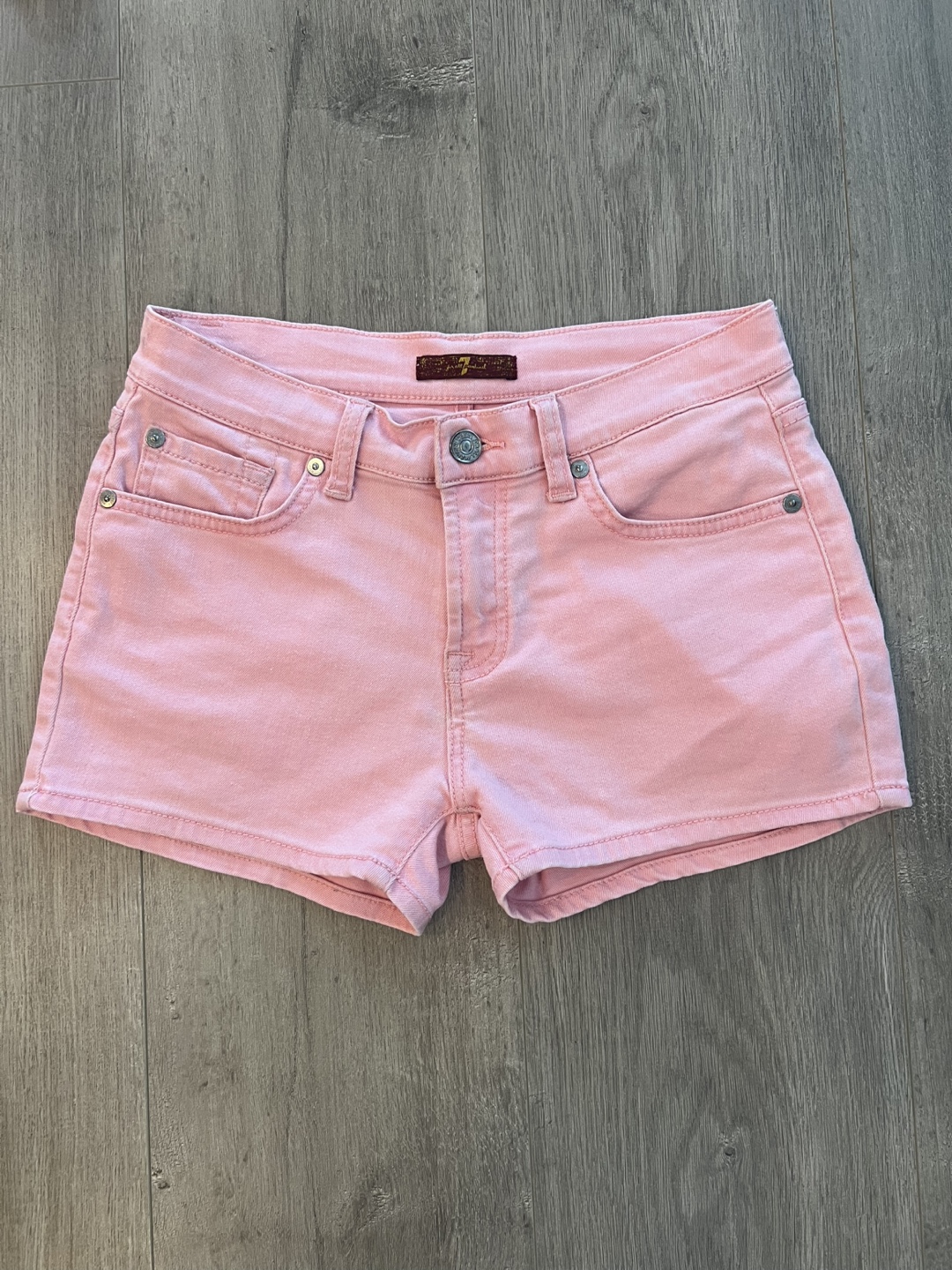 7 For All Mankind Pink Denim Shorts Youth 14 / XS