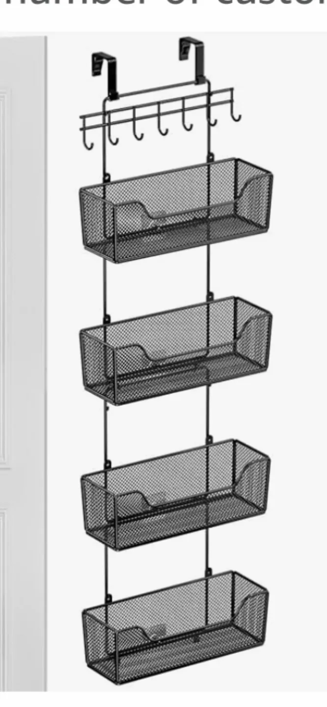 Over-the-Door Organizer with 4 Baskets image indicator(2)