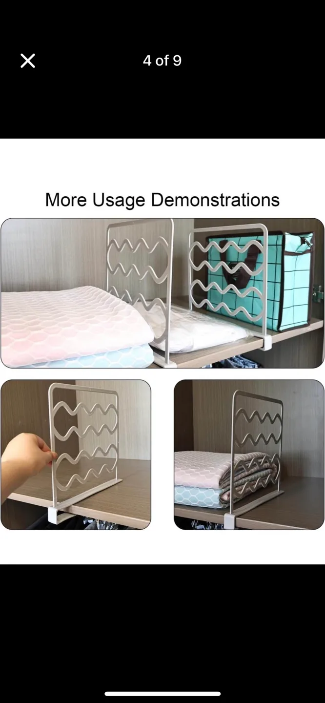 12 pieces plastic Closet Shelf Dividers - Organizers image indicator(5)