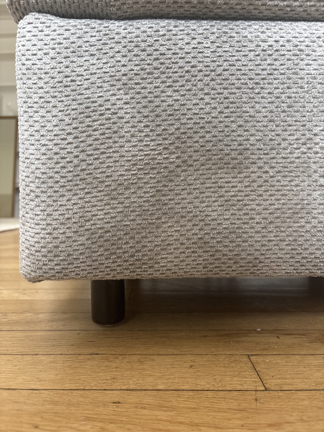 Grey Fabric Storage Ottoman - photo 3
