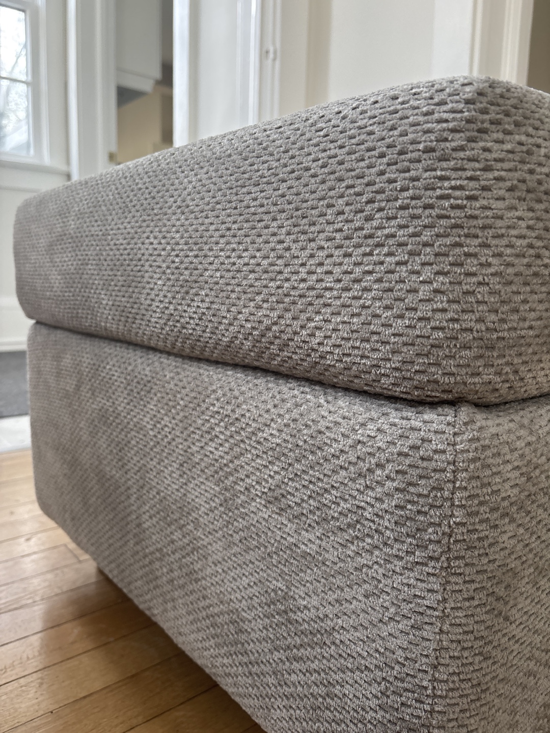 Grey Fabric Storage Ottoman - photo 2