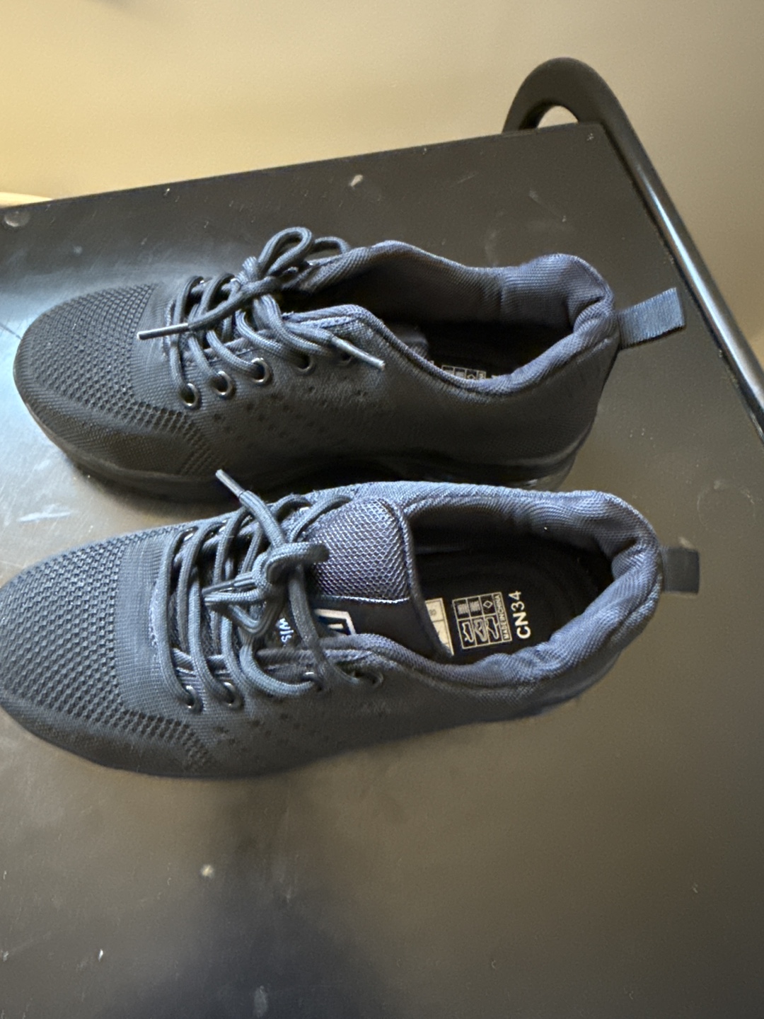 Black Knit Sneakers with Air Cushioning