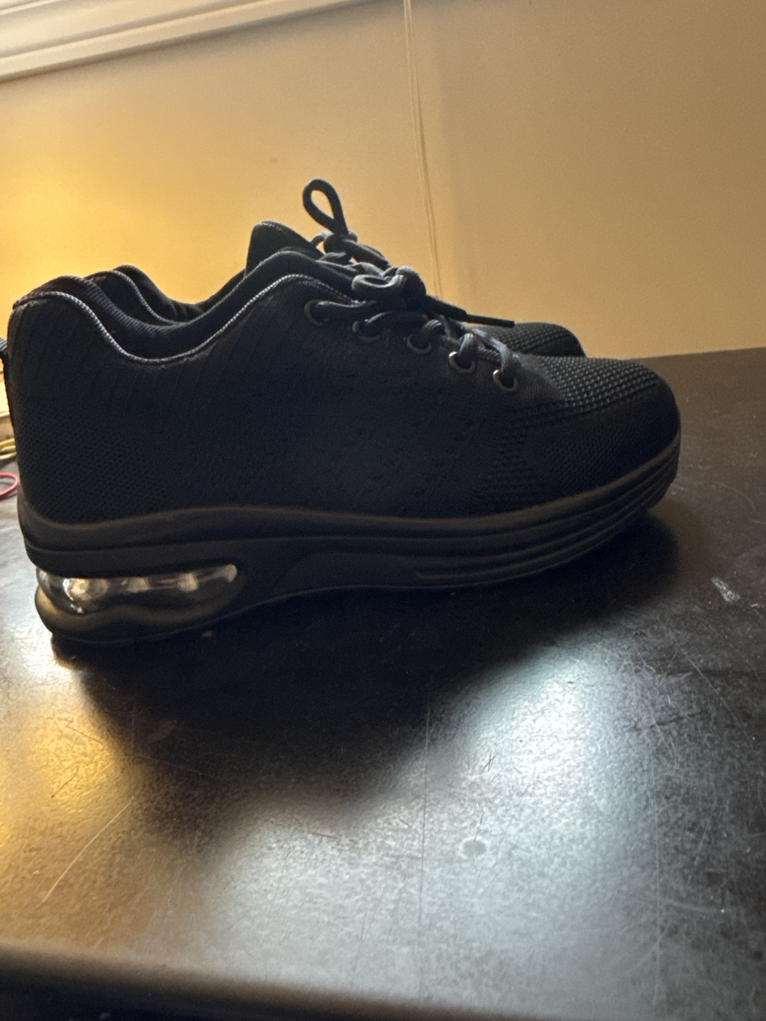 Black Knit Sneakers with Air Cushioning - photo 2