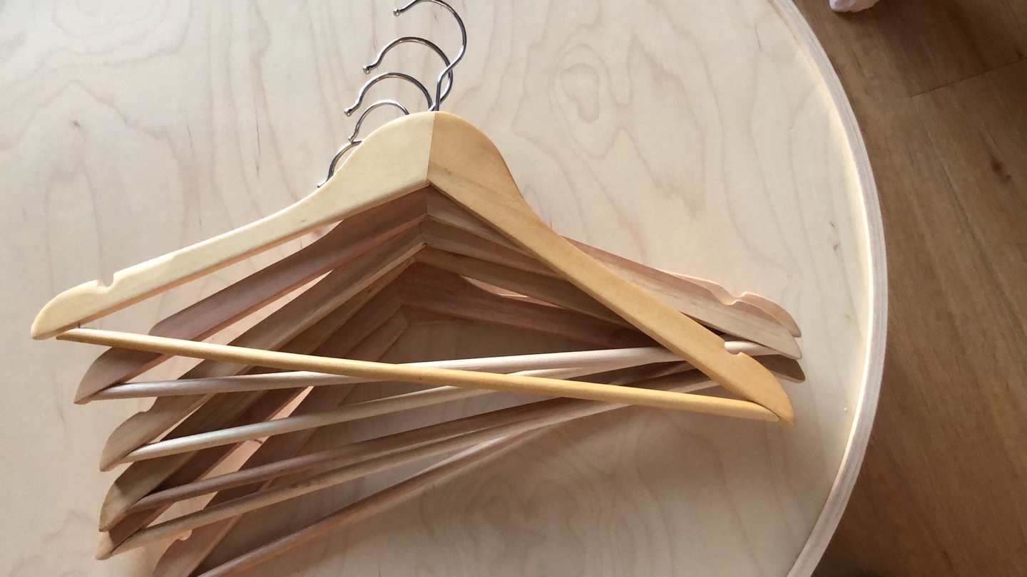 Wooden Clothes Hangers - Bulk Lot 22pcs