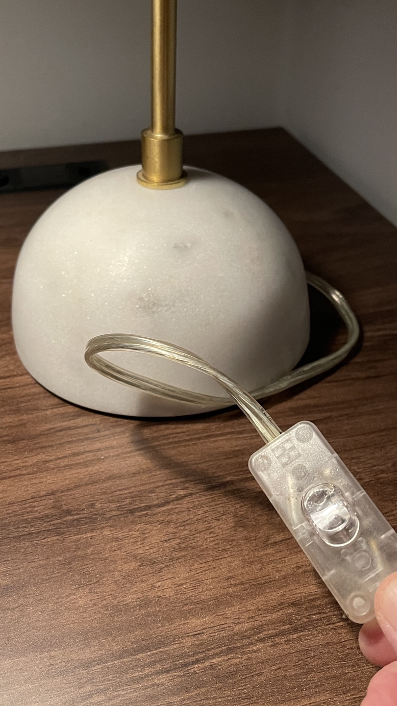 Mid-Century Modern Brass & Marble Desk Lamp - photo 5