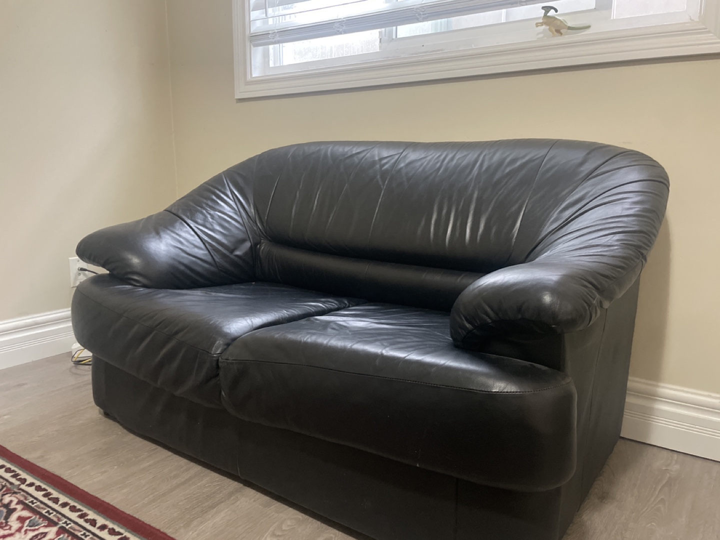 Black Leather Loveseat