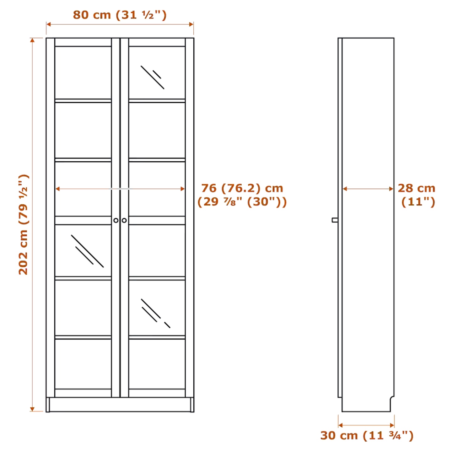 IKEA Glass-Door Cabinet - Dark Blue - photo 2