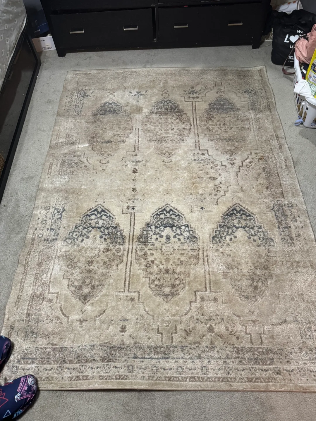 Milo Collection Area Rug - Beige/Brown - 5' x 7' image indicator(2)