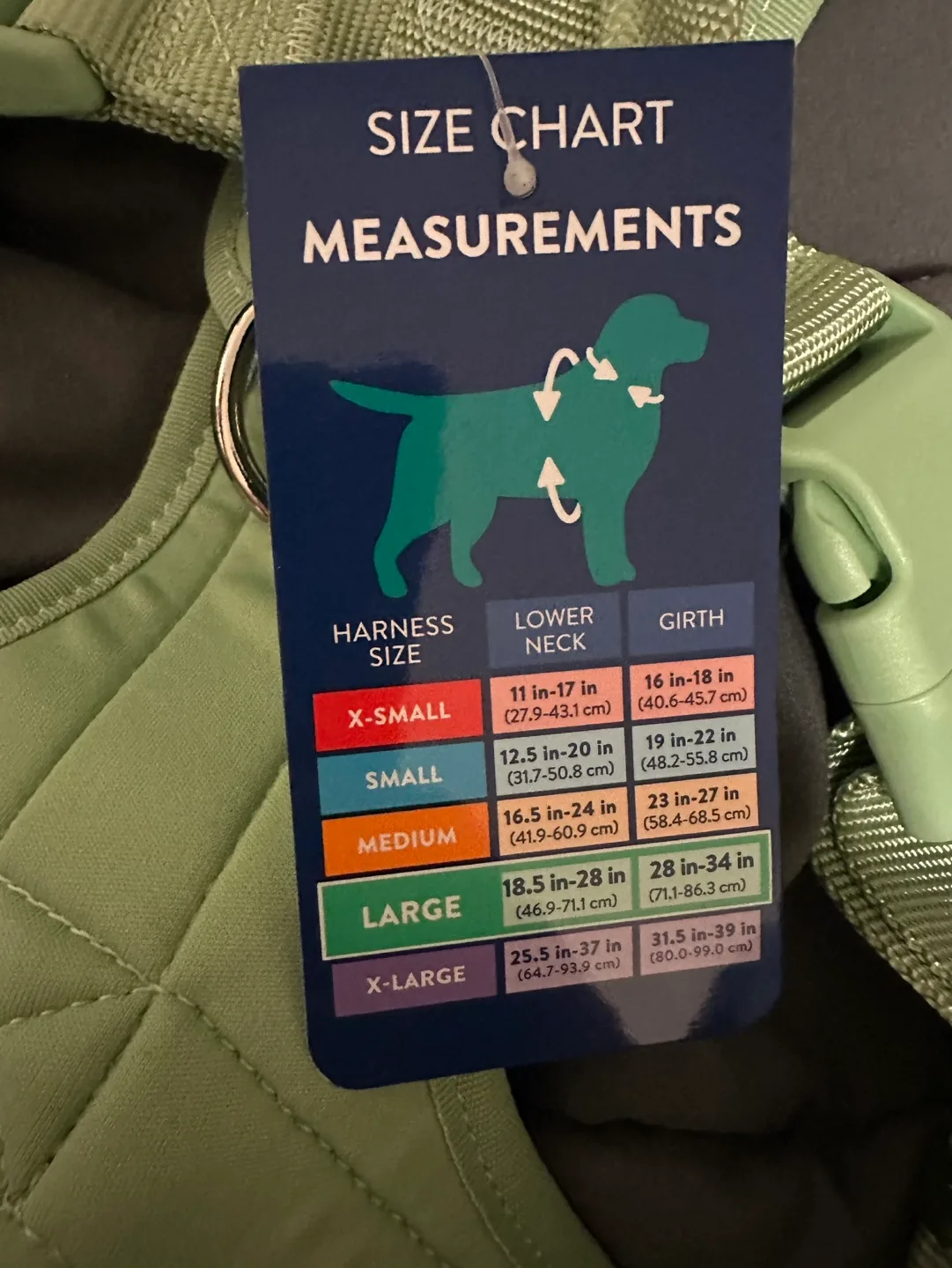 Top Paw Adjustable Comfort Harness - Large - Green image indicator(2)