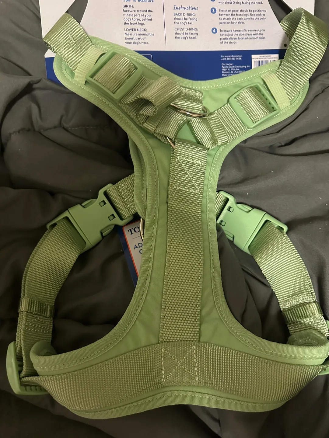 Top Paw Adjustable Comfort Harness - Large - Green image indicator(4)
