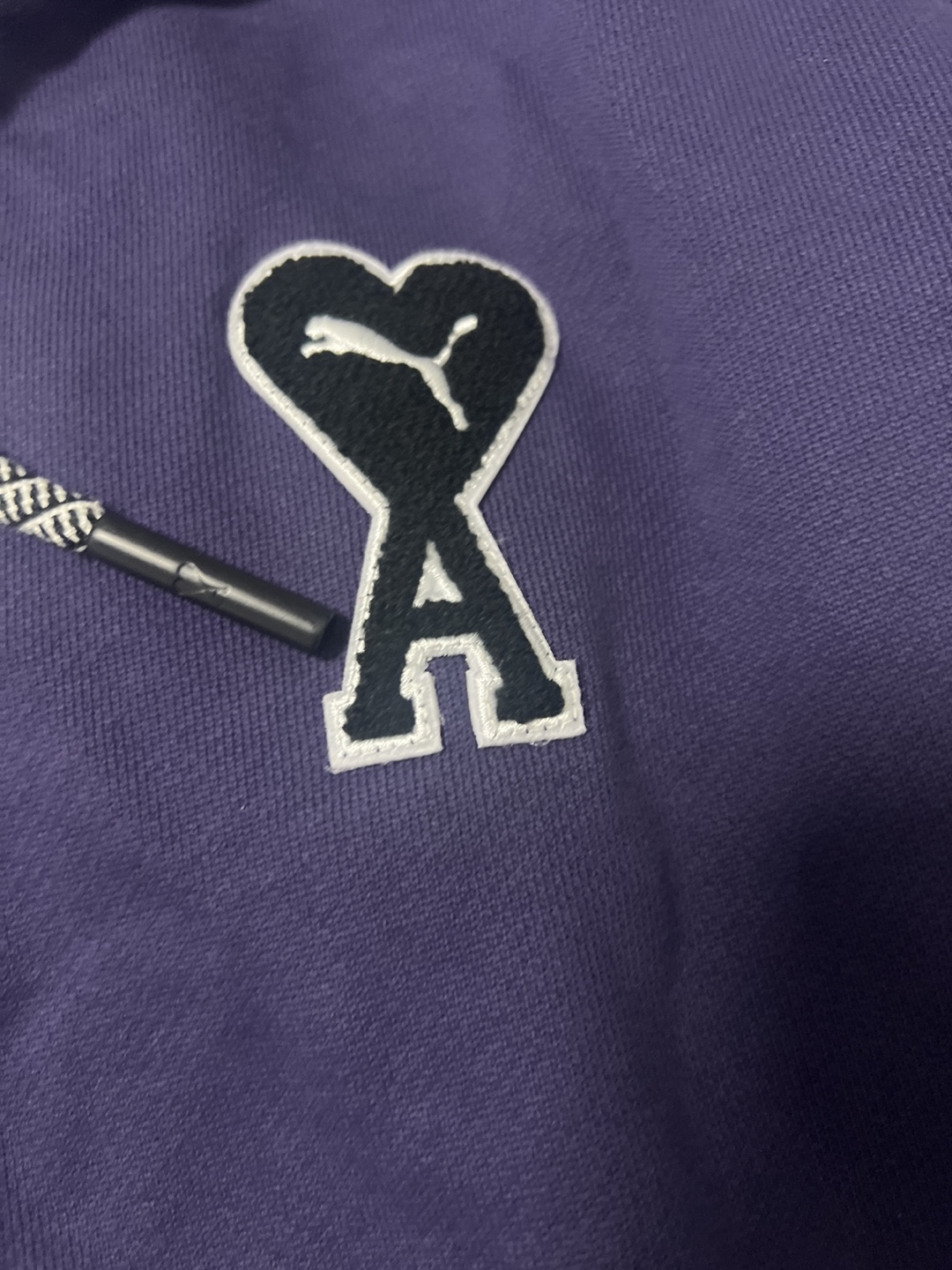 AMI Paris x Puma 1/4 Zip Sweatshirt Purple - photo 2