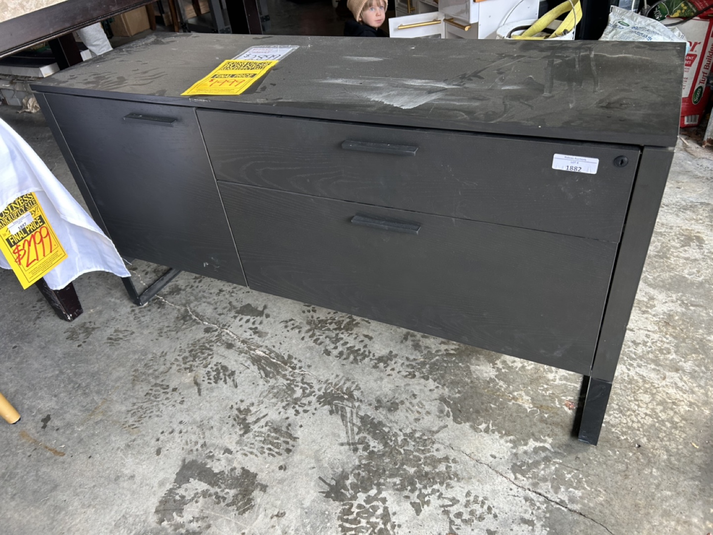 Dark Grey Two-Drawer Lateral File Cabinet - photo 2