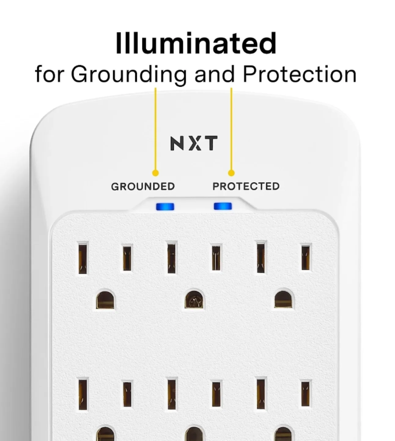 NXT 6 Outlet Surge Protector with 3.1 Amp USB (Set of 2) image indicator(3)