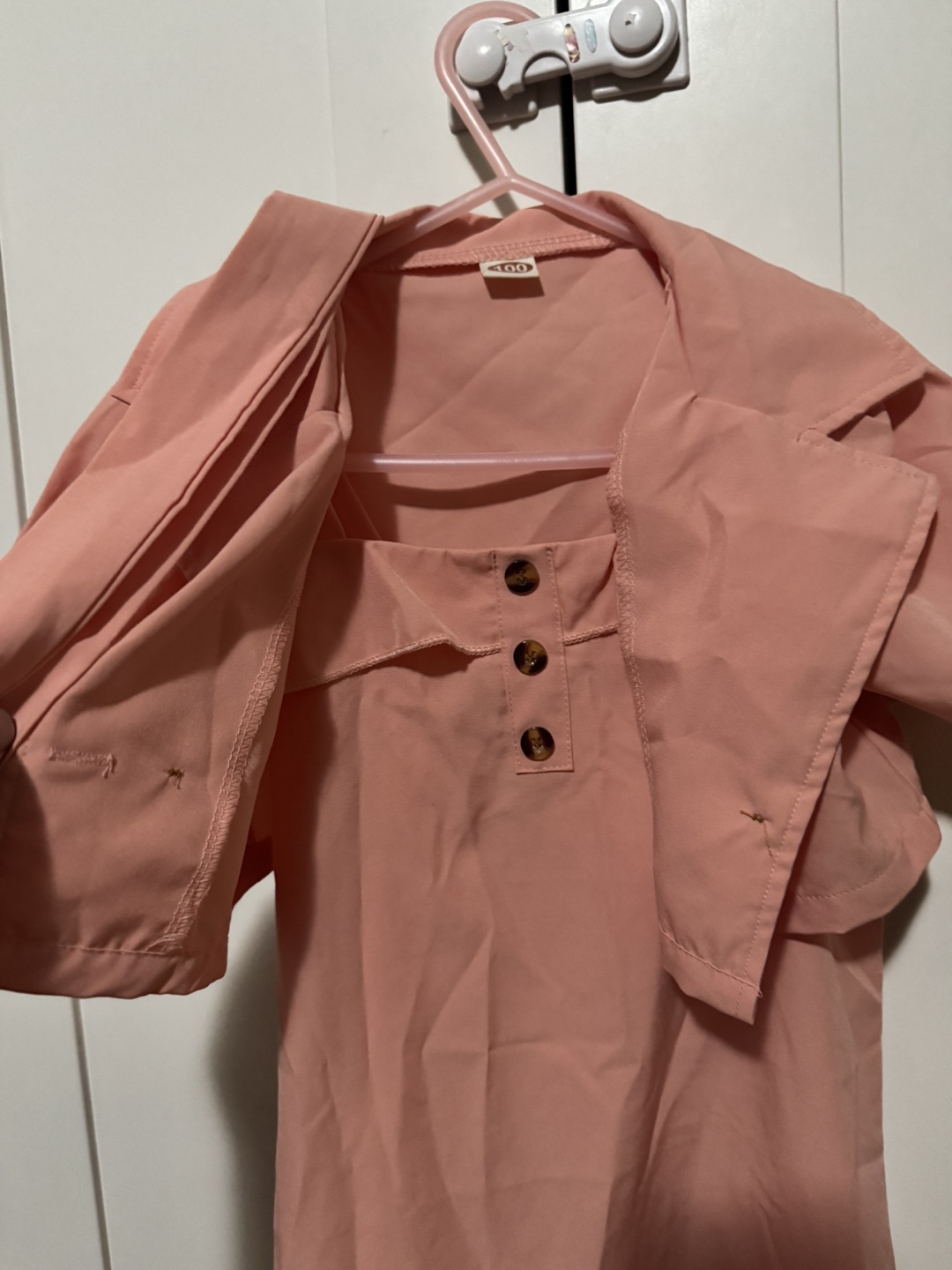 Adorable Peach Two-Piece Dress Set for Girls - photo 2