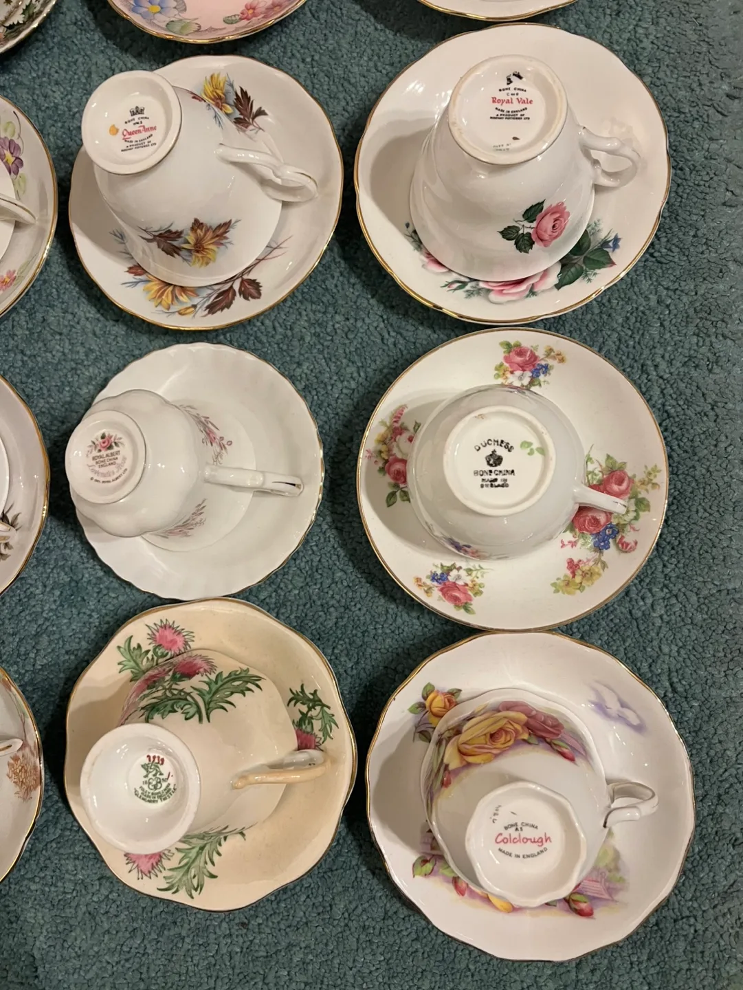 Assorted of Vintage Teacups and Saucers image indicator(7)