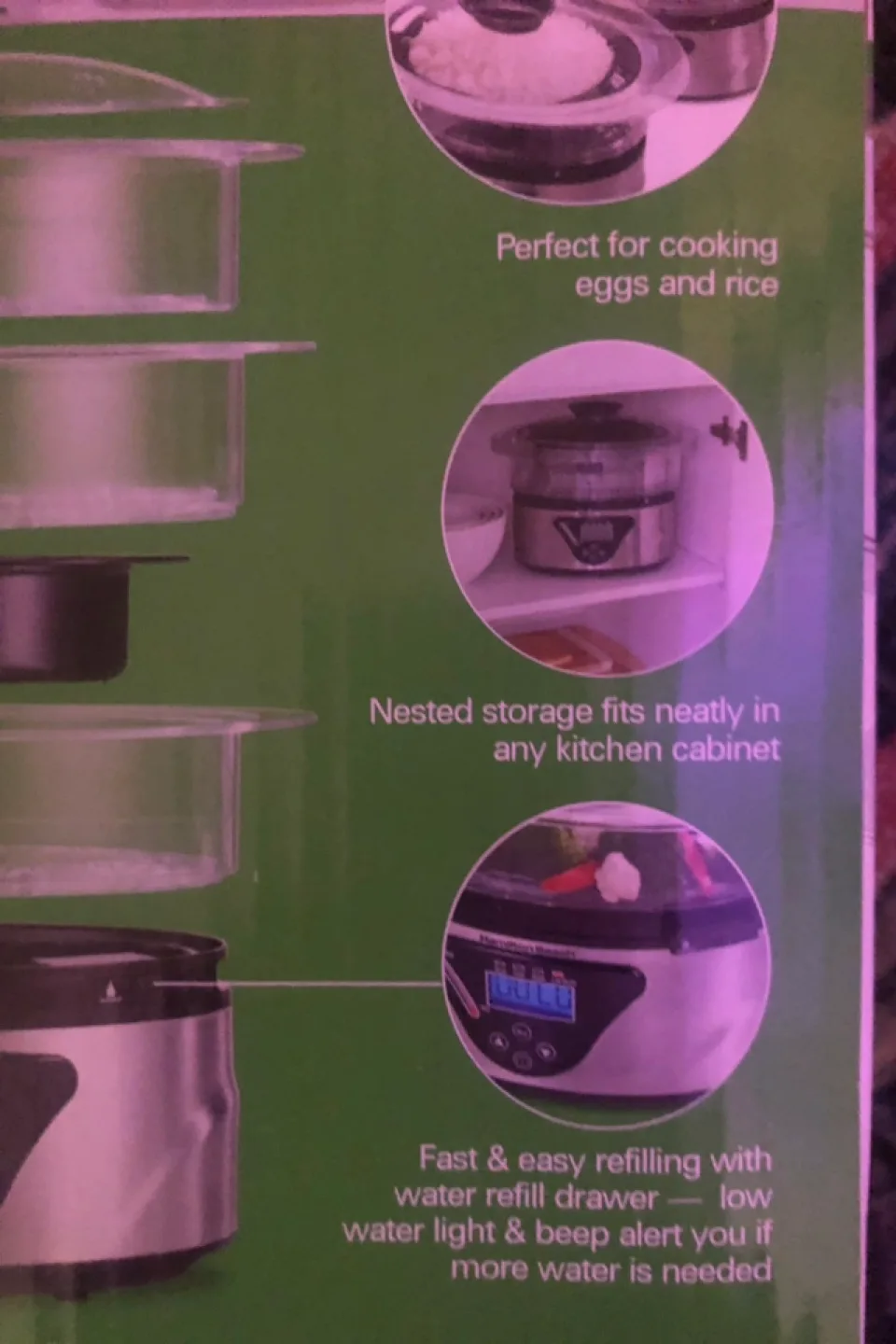 Hamilton Beach 3-Tier Digital Food Steamer - 8.25 Quart image indicator(5)