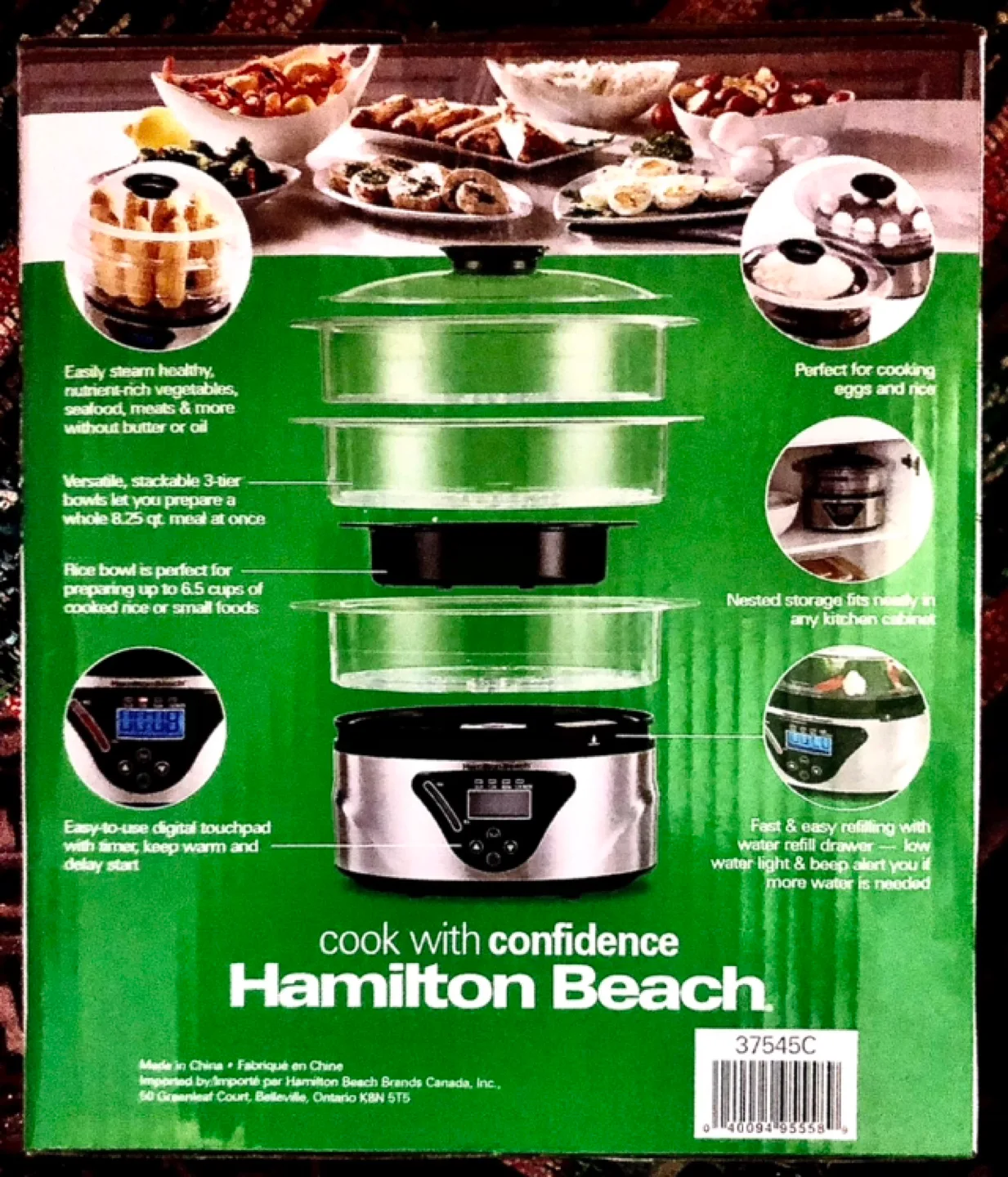 Hamilton Beach 3-Tier Digital Food Steamer - 8.25 Quart image indicator(3)