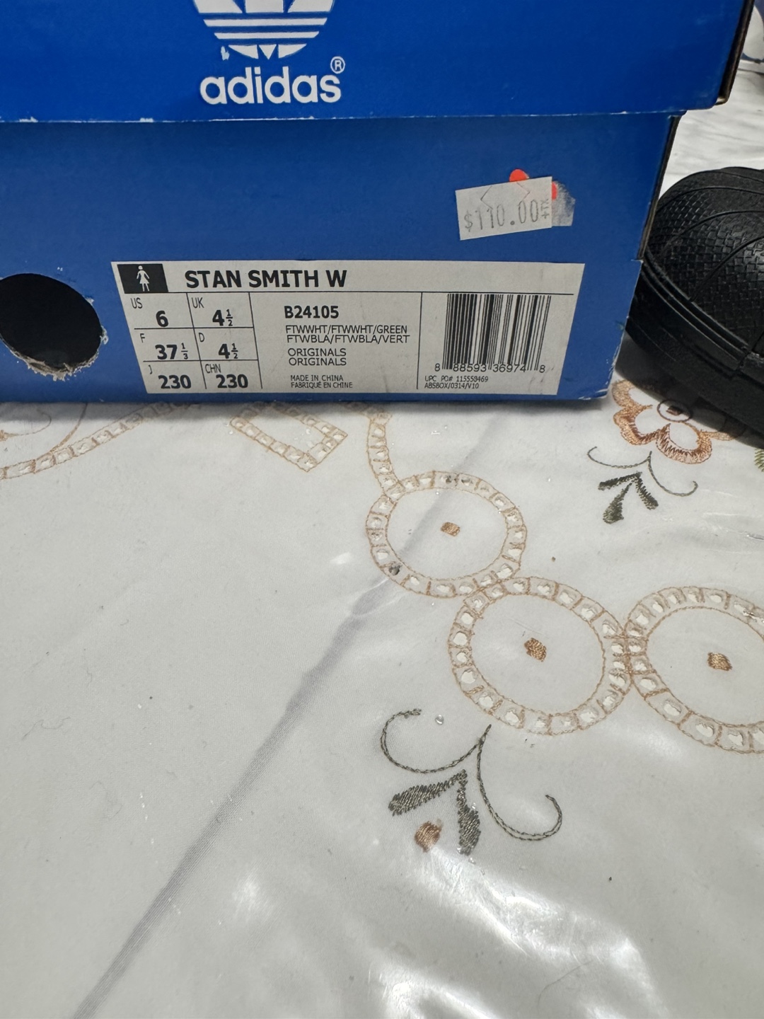 Adidas Stan Smith W Black and White Women's Sneakers - Size US 6 - photo 4