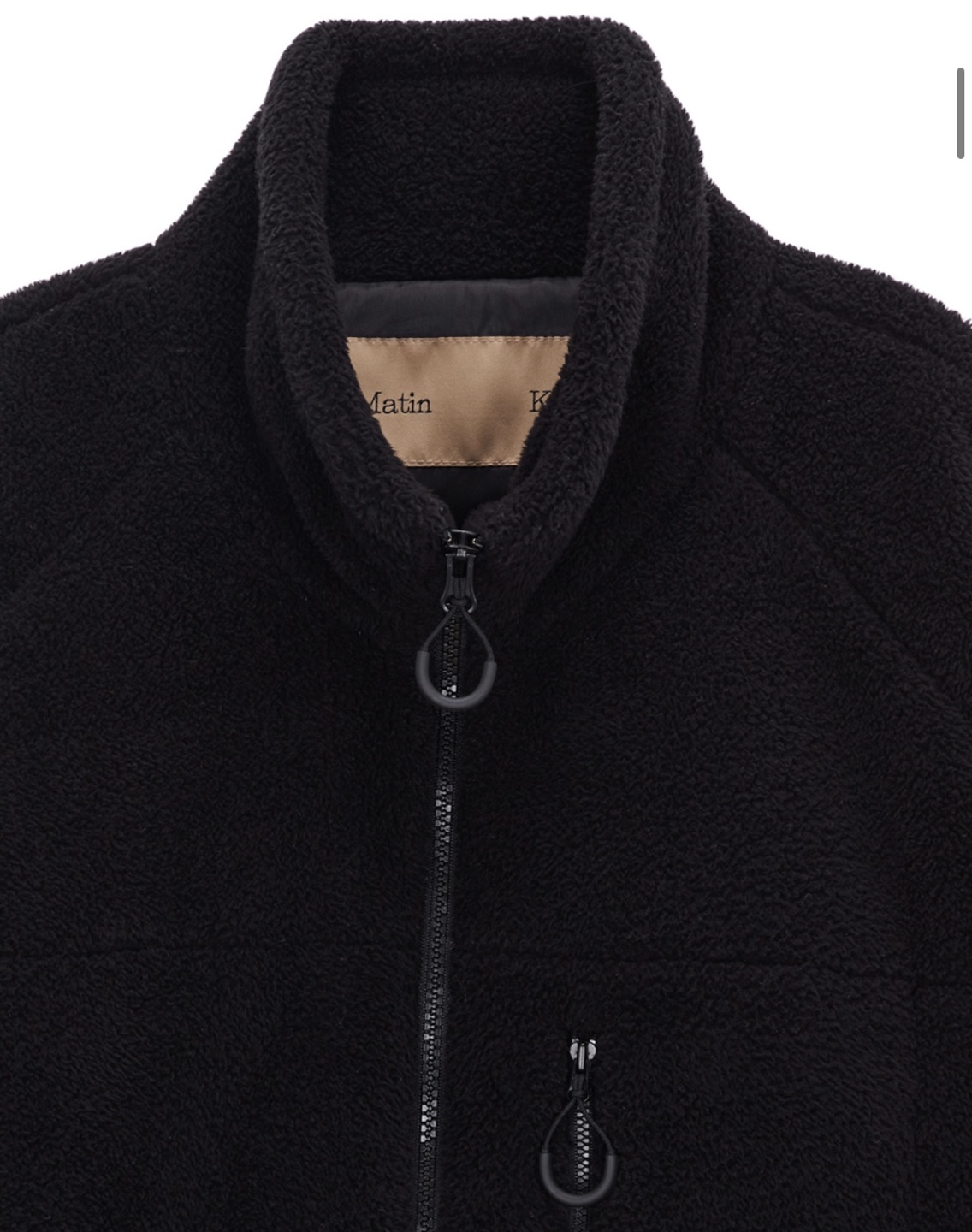 Matin Kim Black Fleece Zip-Up Jumper - photo 2