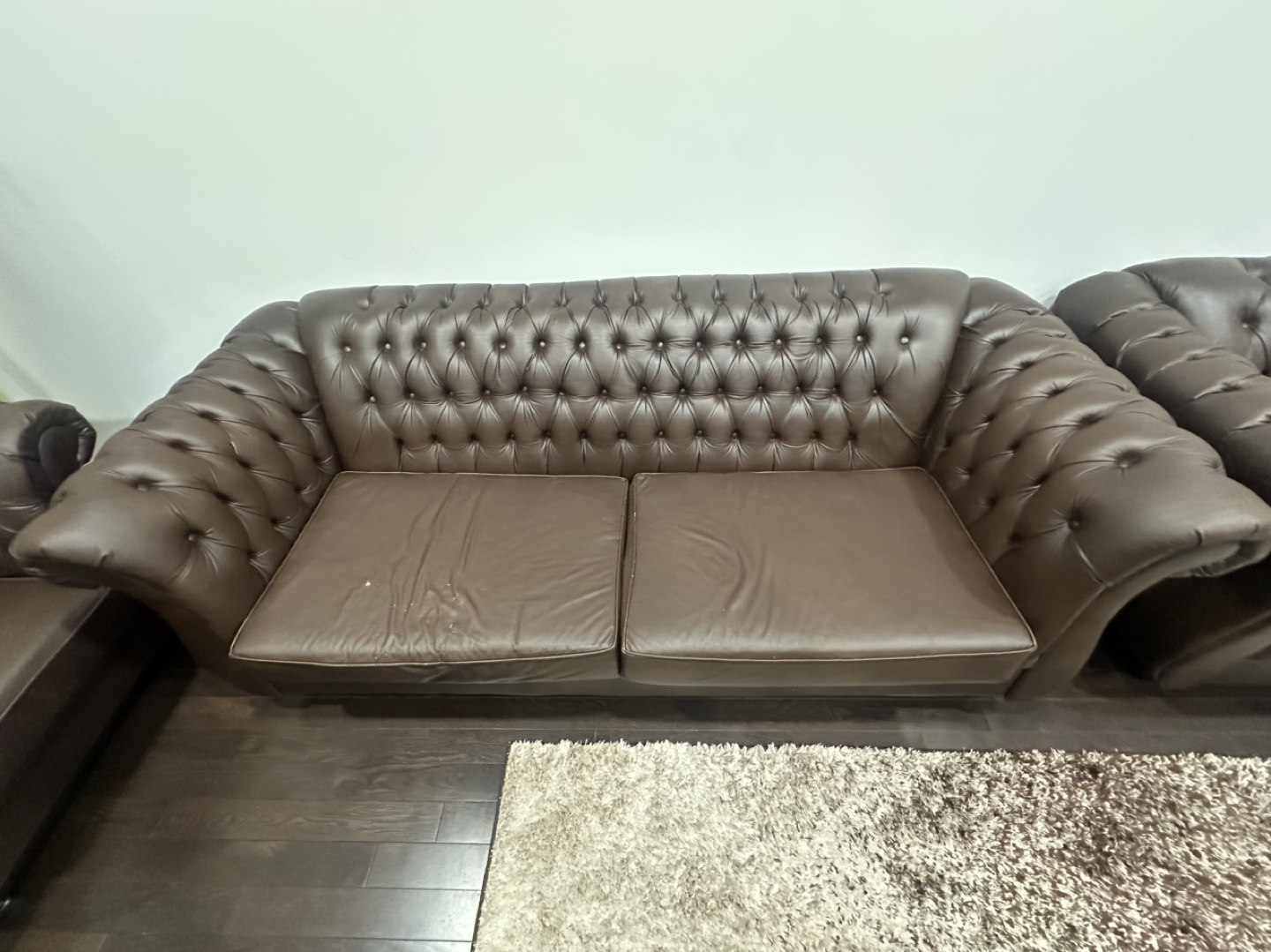 Brown Leather Sofa Set - photo 2