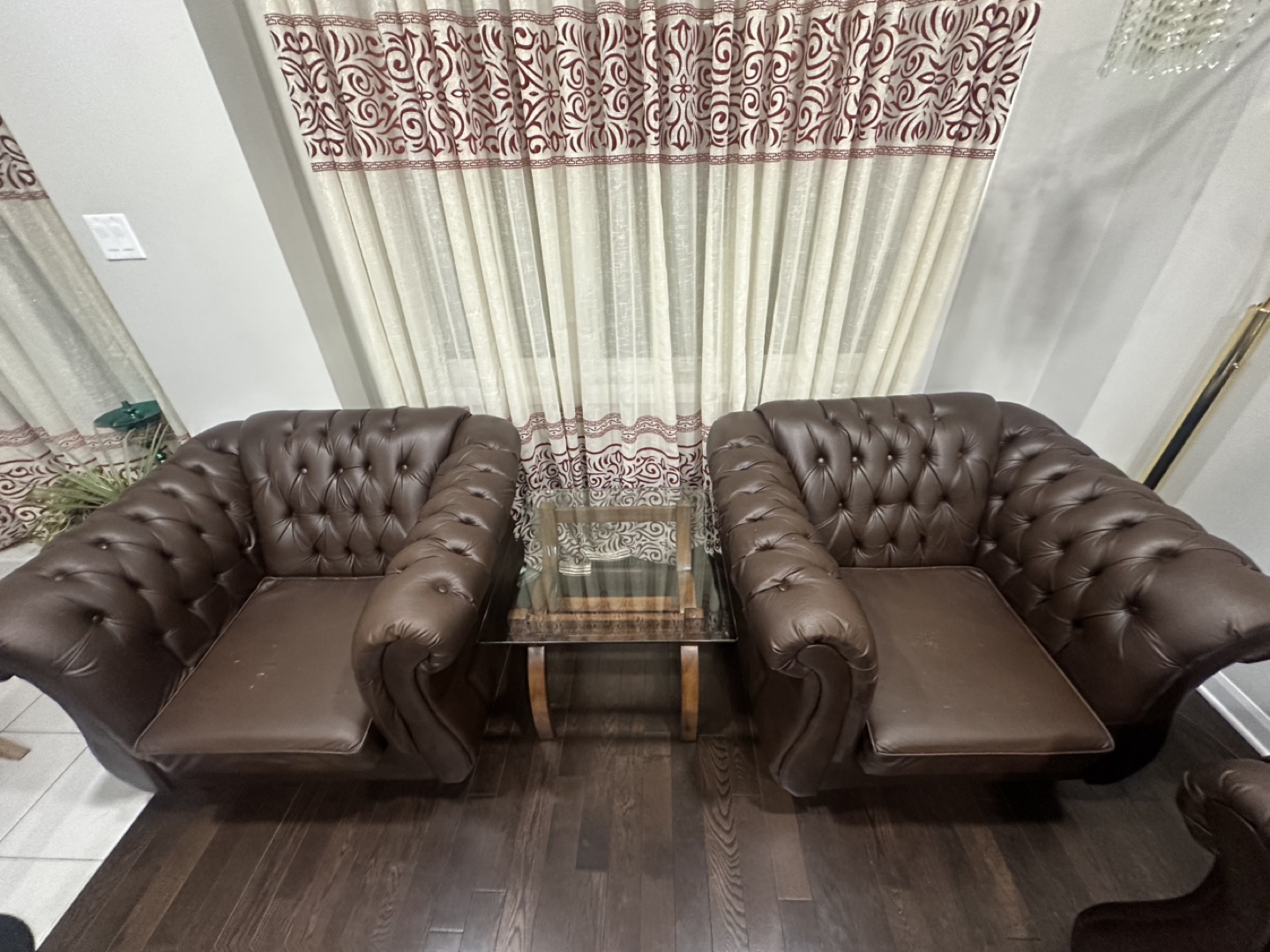 Brown Leather Sofa Set - photo 3