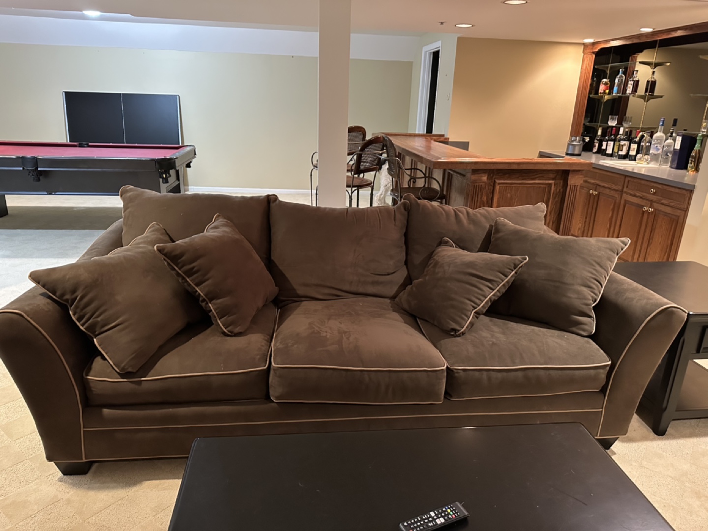 Brown Sofa and Loveseat Set