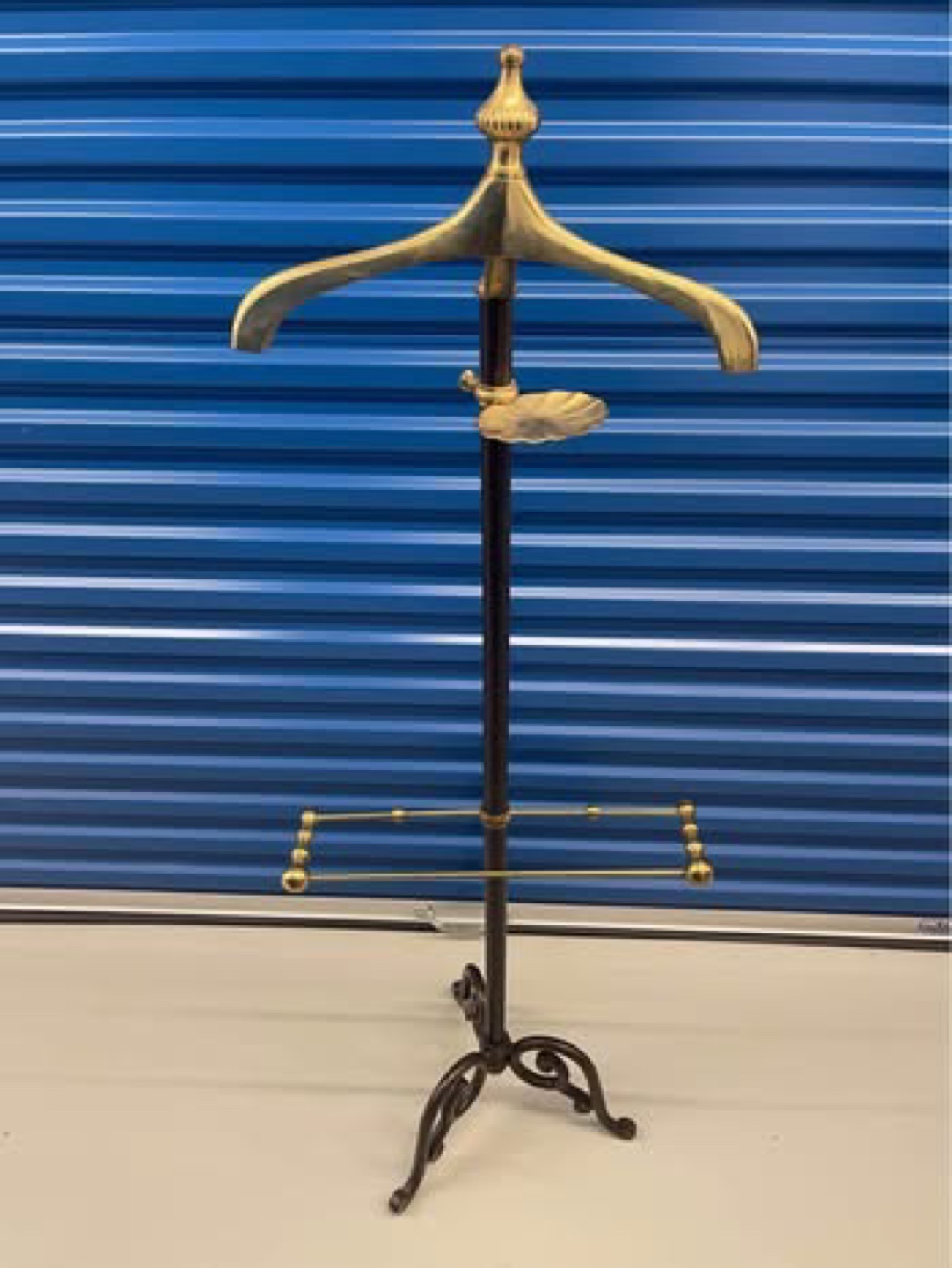 Vintage Brass and Iron Valet Stand