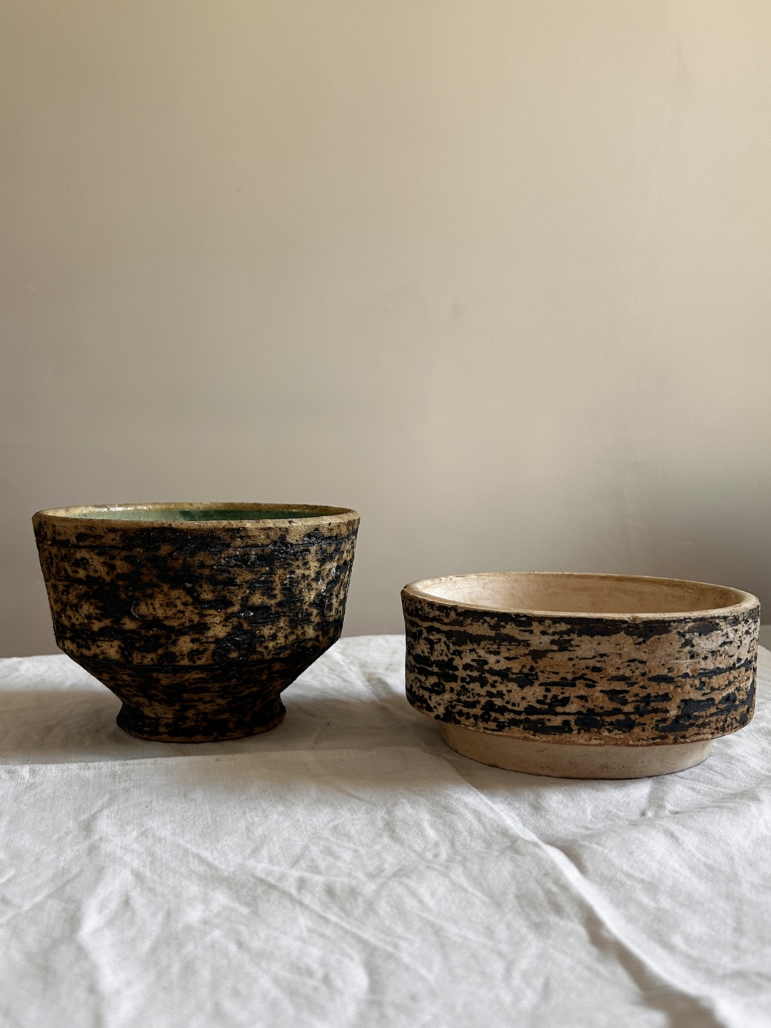 Set of Two Mid-Century Modern Ceramic Bowls