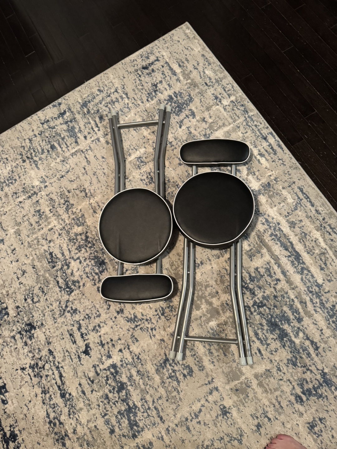 Pair of For Living Portable Folding Stools