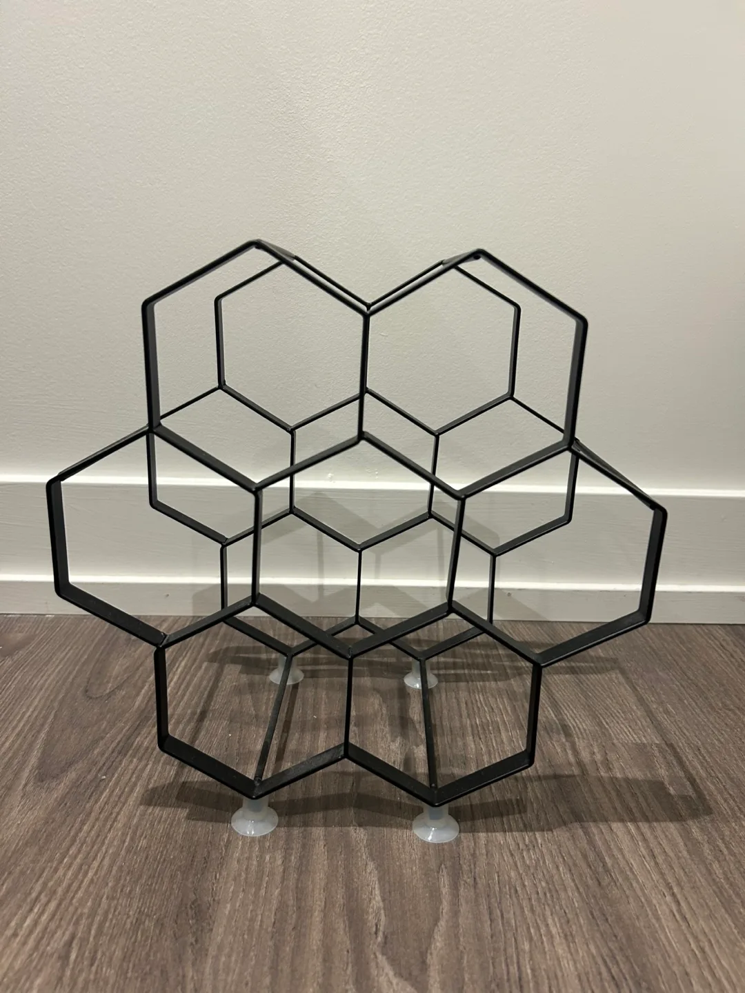 Black Metal Hexagon Wine Rack thumbnail