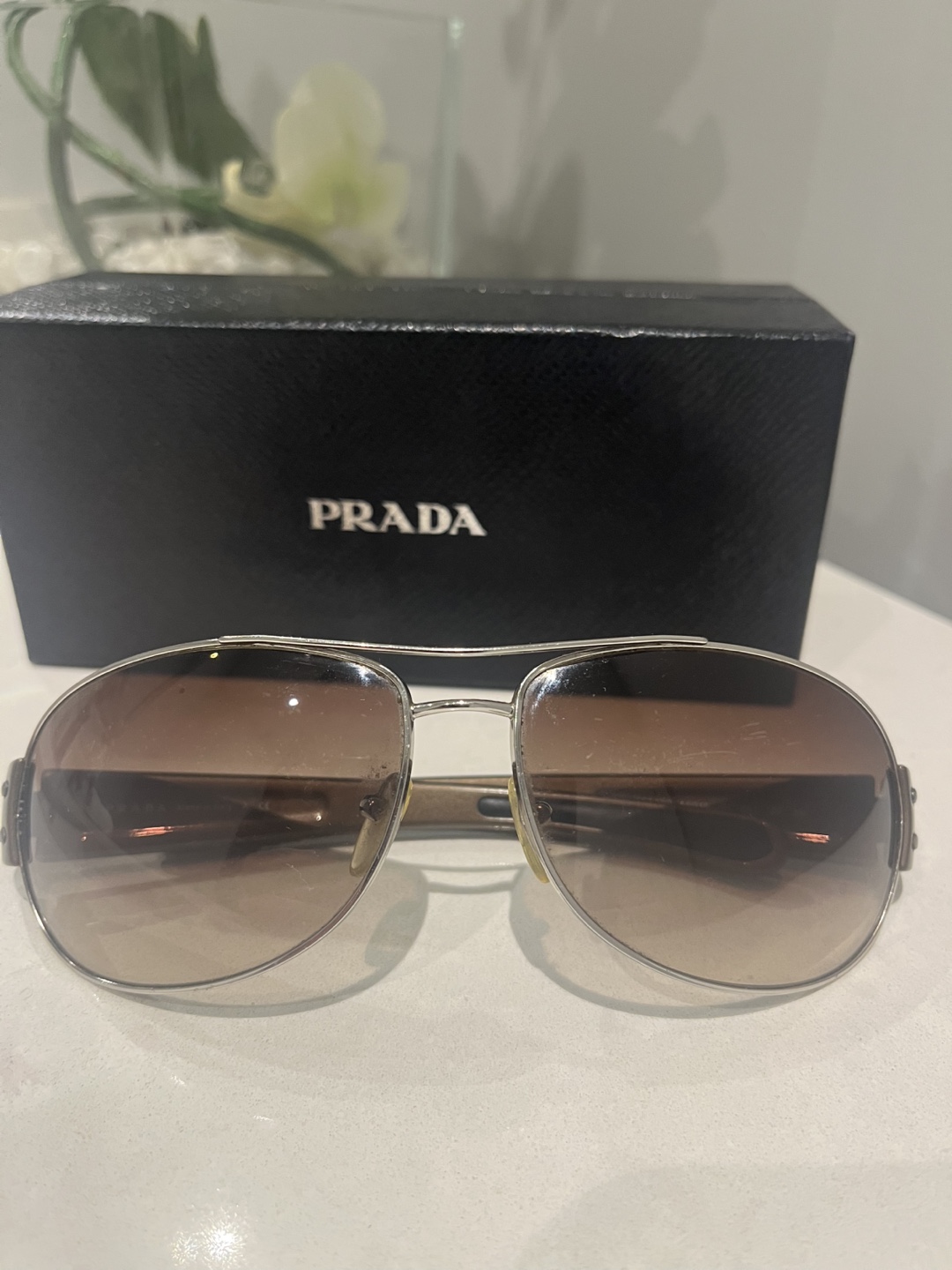 Prada Aviator Sunglasses with Case