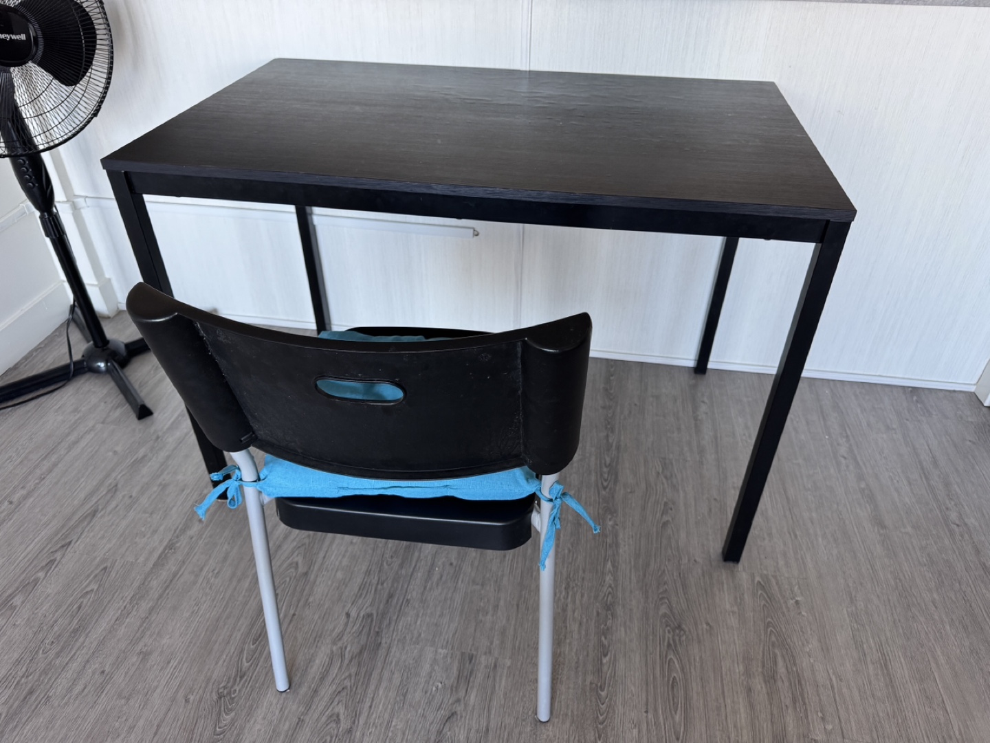 Black Desk with Metal Legs