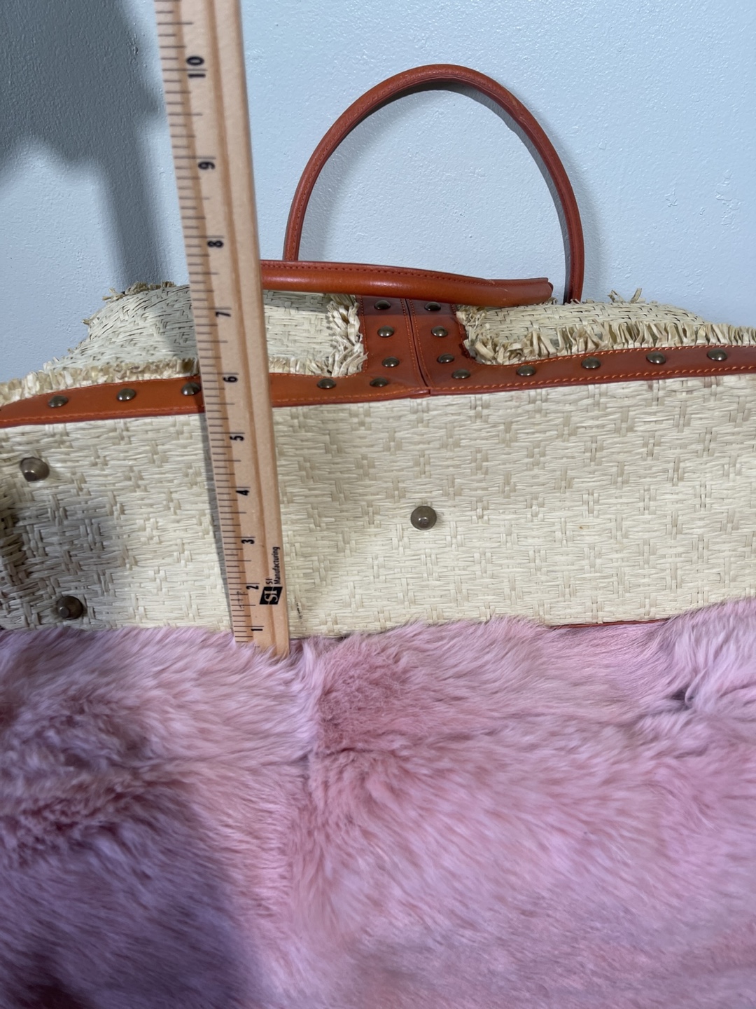 BCBGirls Straw and Leather Tote Bag - photo 4