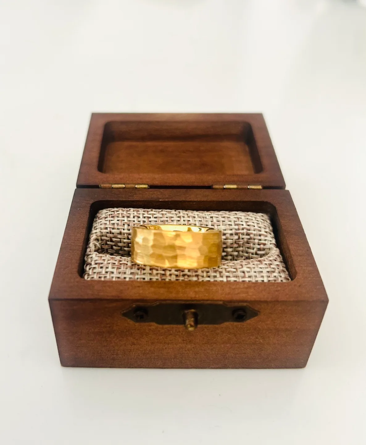 Tungsten Wedding Ring for Men in Wooden Box(Original Price $640) image indicator(2)