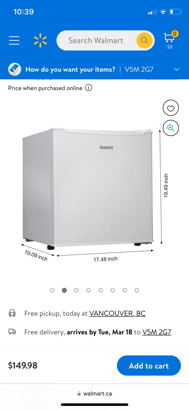 (delivery available)white galanz mini fridge image indicator(6)