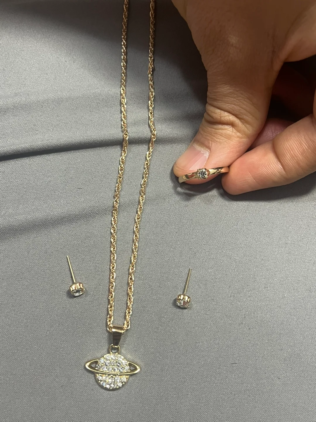 Planet Necklace, Ring, and Earrings Set image indicator(3)