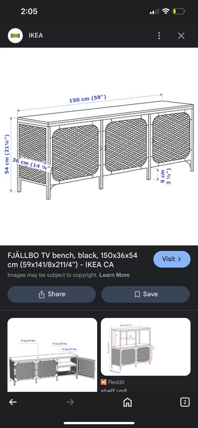 IKEA FJÄLLBO TV Bench - White painted cabinet - photo 3