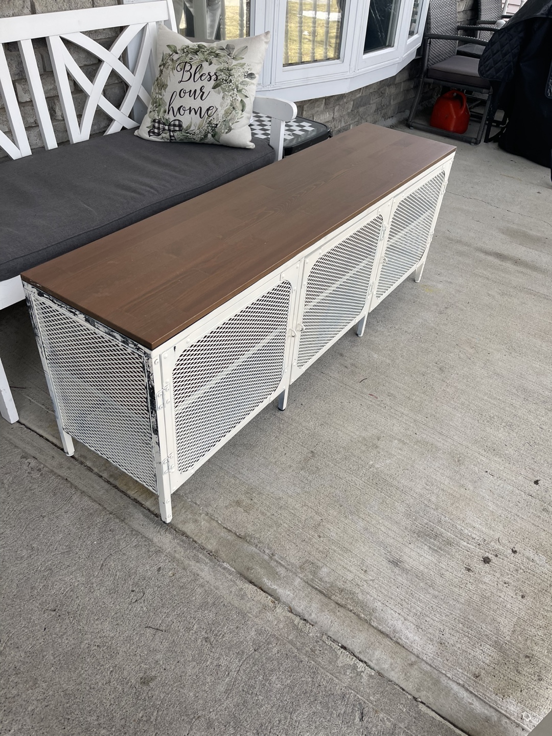IKEA FJÄLLBO TV Bench - White painted cabinet - photo 5