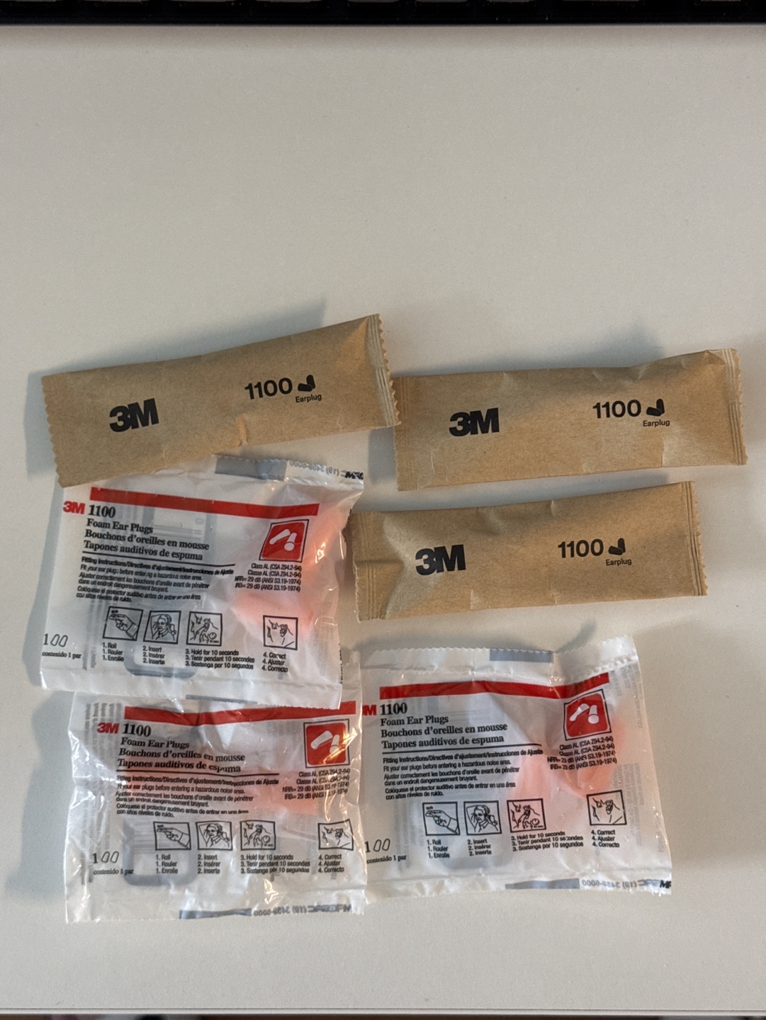 3M 1100 Foam Earplugs 9 pairs