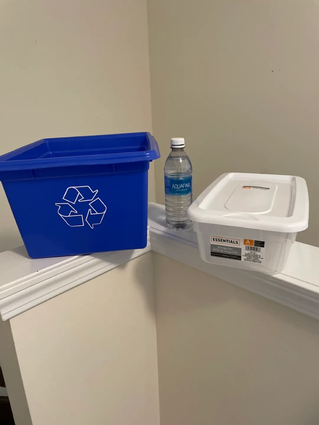 Blue Recycling Bin and Clear Storage Container image indicator(3)