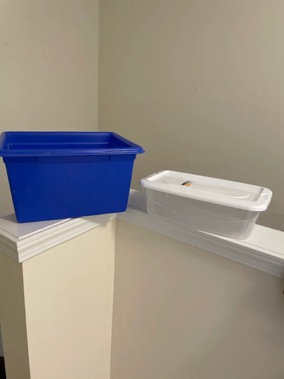 Blue Recycling Bin and Clear Storage Container image indicator(2)