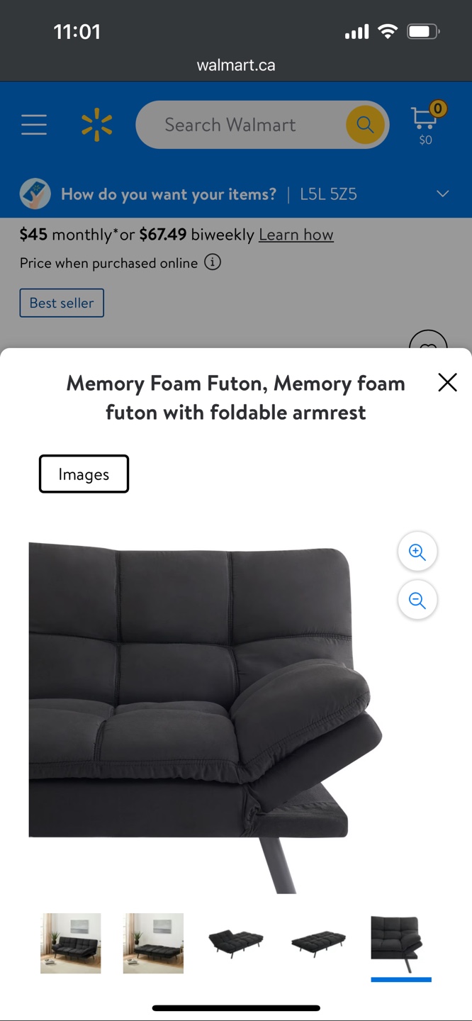 Black Futon Sofa Bed - photo 5